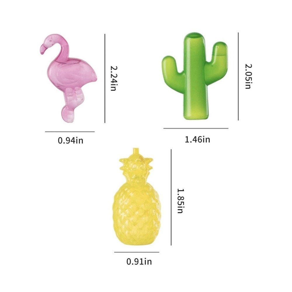 New Strawberry, Mixed Fruit, Flamingo, Cactus Reusable Ice Cubes Set of 8 - Picture 6 of 10